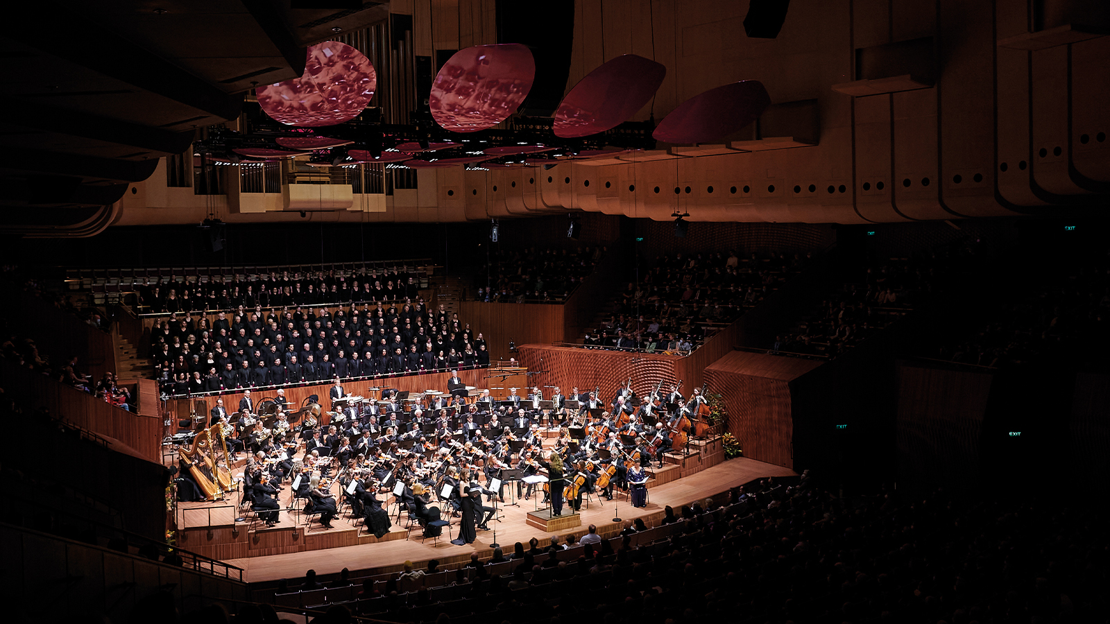 An Orchestra performing on the stage.