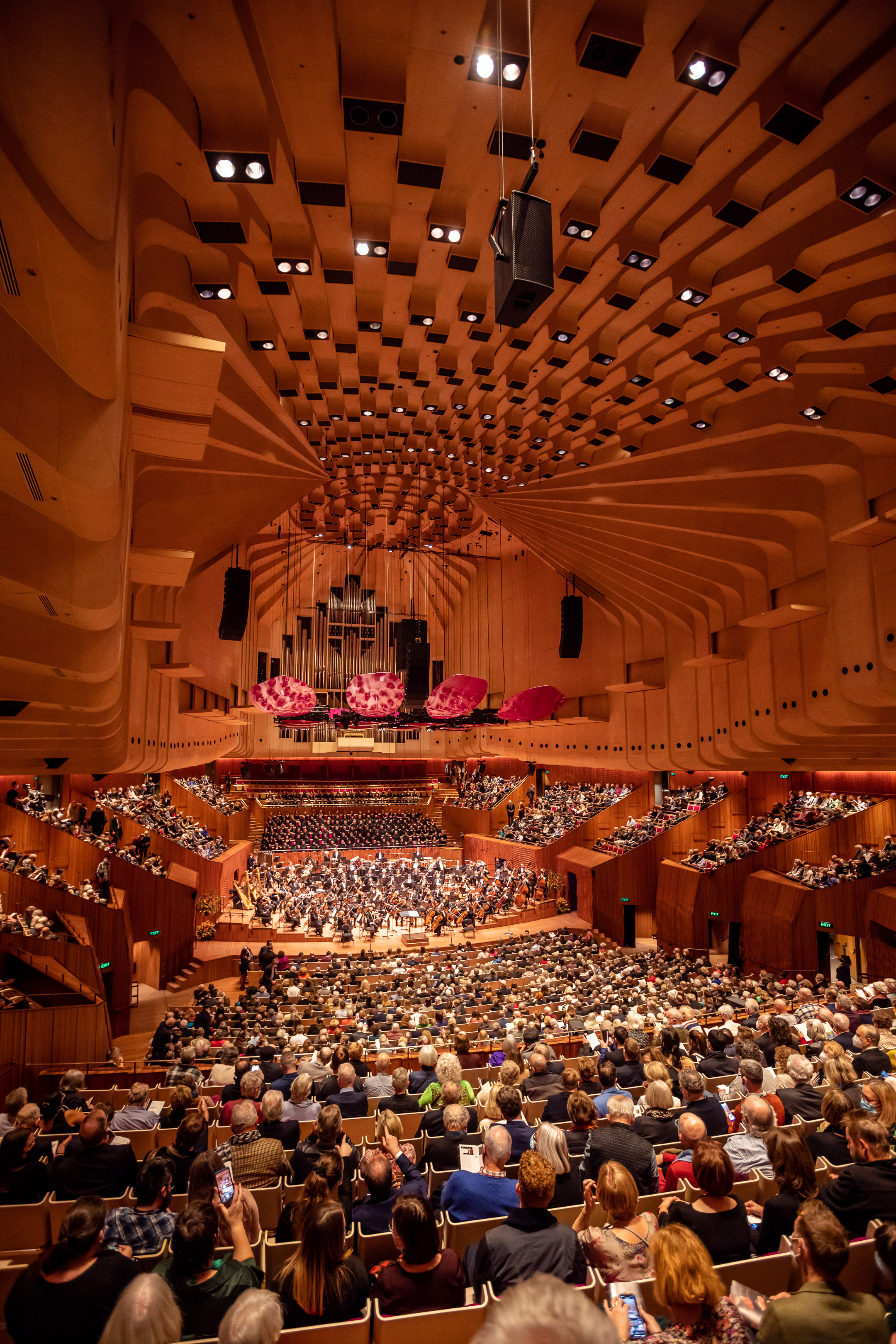Sydney Symphony Orchestra performing in the newly renovated Concert Hall.