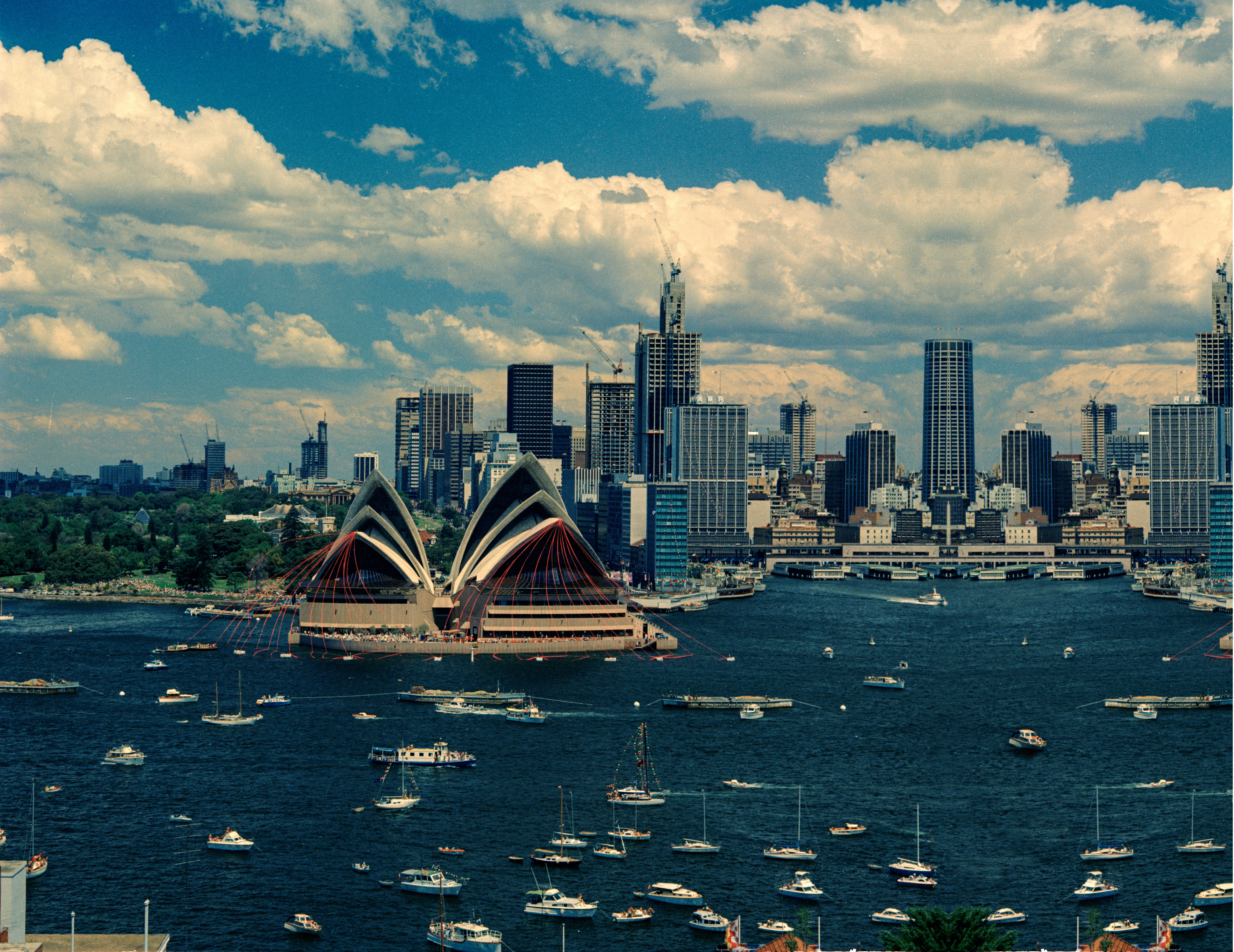 Sydney Opera House at the day of official opening.