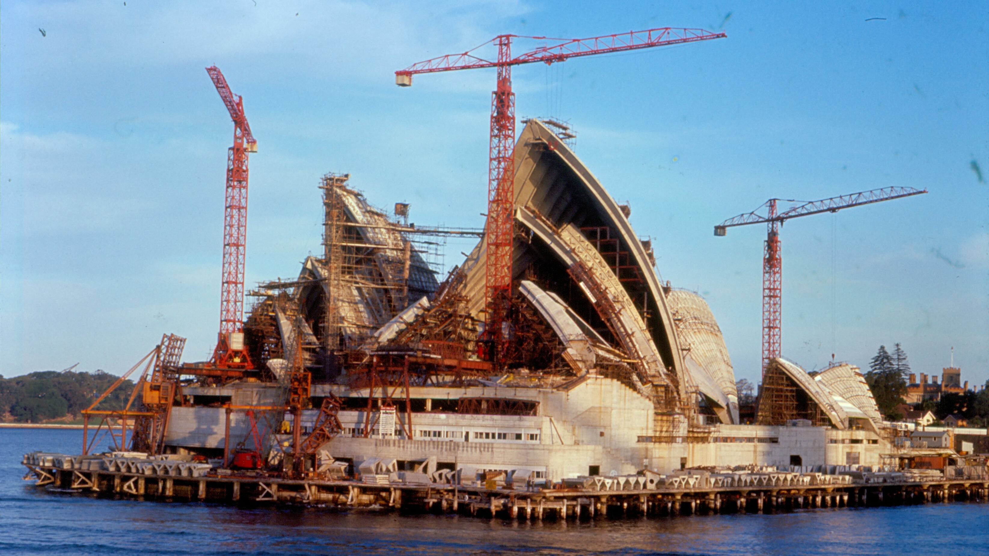 Construction to the south-east, c.1964, Leo Davis Collection / Sydney Opera House Trust