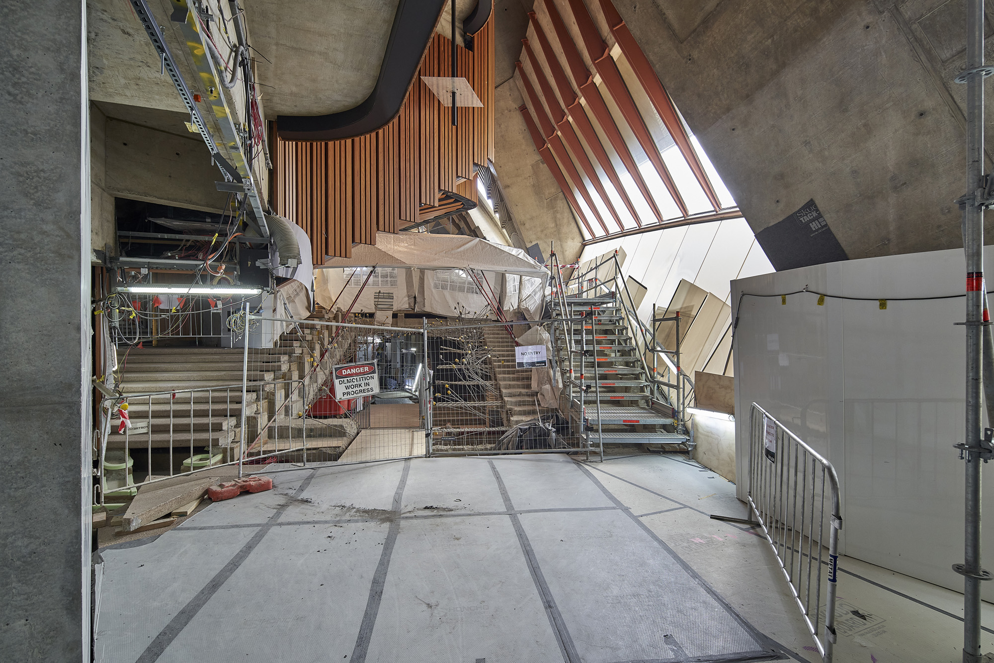 Reconstruction of the Concert Hall staircase.