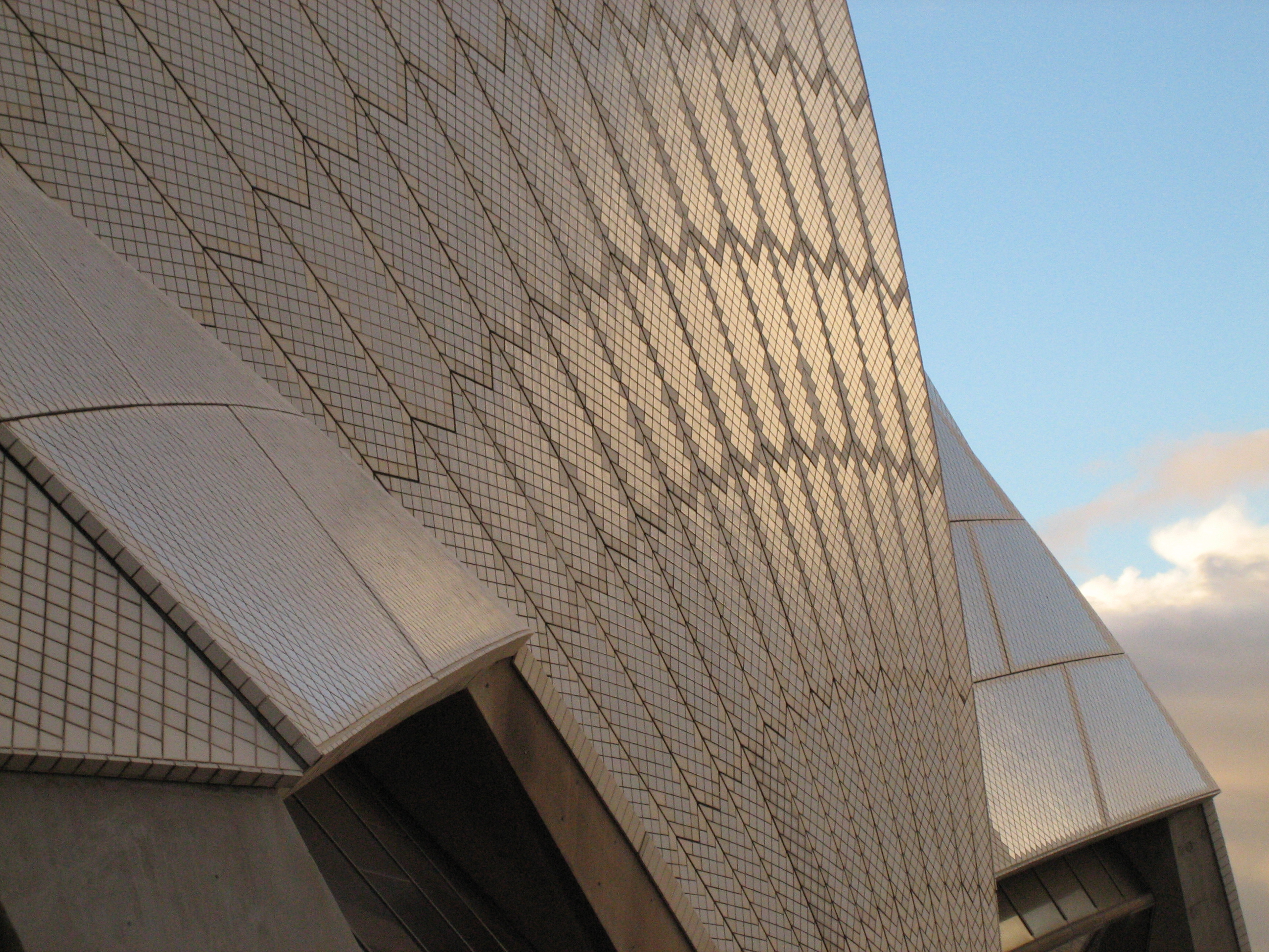 The Ceramic tiles of the Sydney opera house.