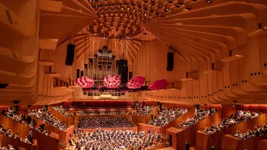 Sydney Symphony Orchestra performing in the newly renovated Concert Hall.