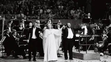 A famous Opera singer performing on the stage.