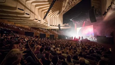 A crowd enjoying a show in the Concert Hall.