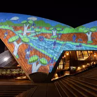 Badu Gili: wonder women art projects on the sails of Sydney opera house.