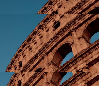 A building with roman architecture.