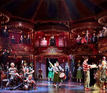 The cast of La Boheme on the stage.