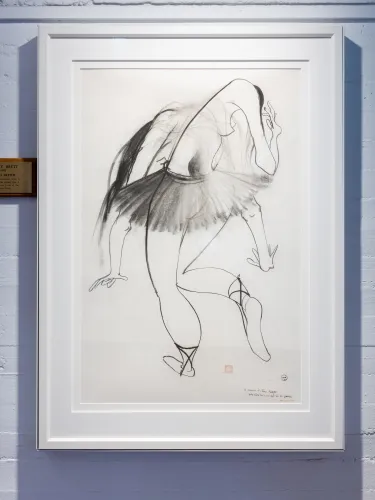 Brett Whiteley drawing of a ballerina in the Green Room