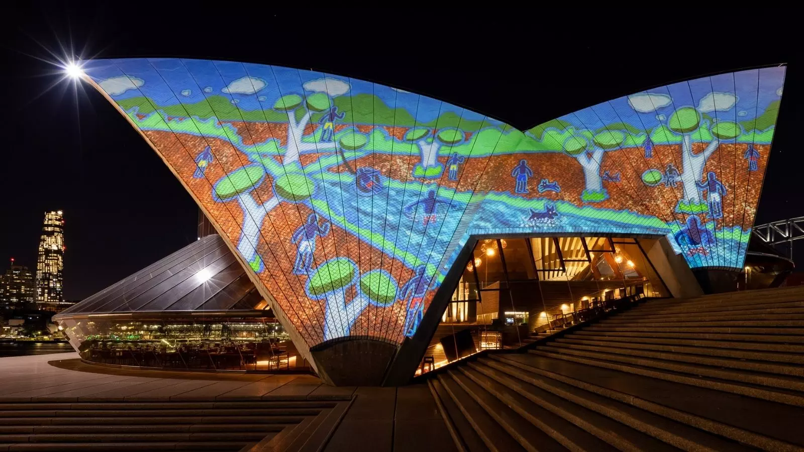 Badu Gili: wonder women art projects on the sails of Sydney opera house.